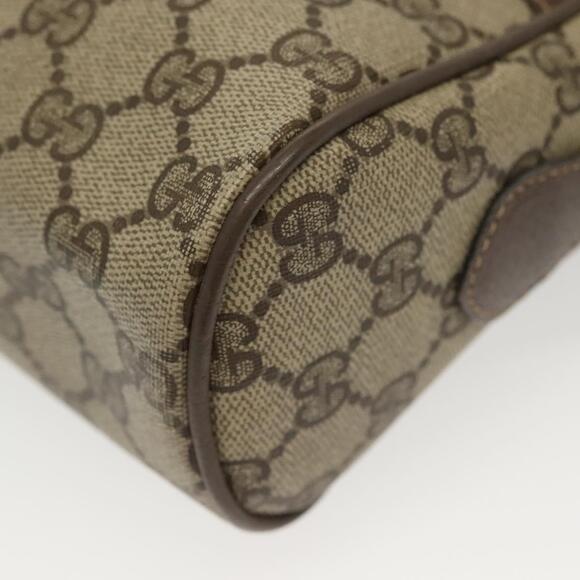 GUCCI GG Supreme Web Sherry Line Shoulder Bag Pvc Beige Gold Red - Picture 11 of 16